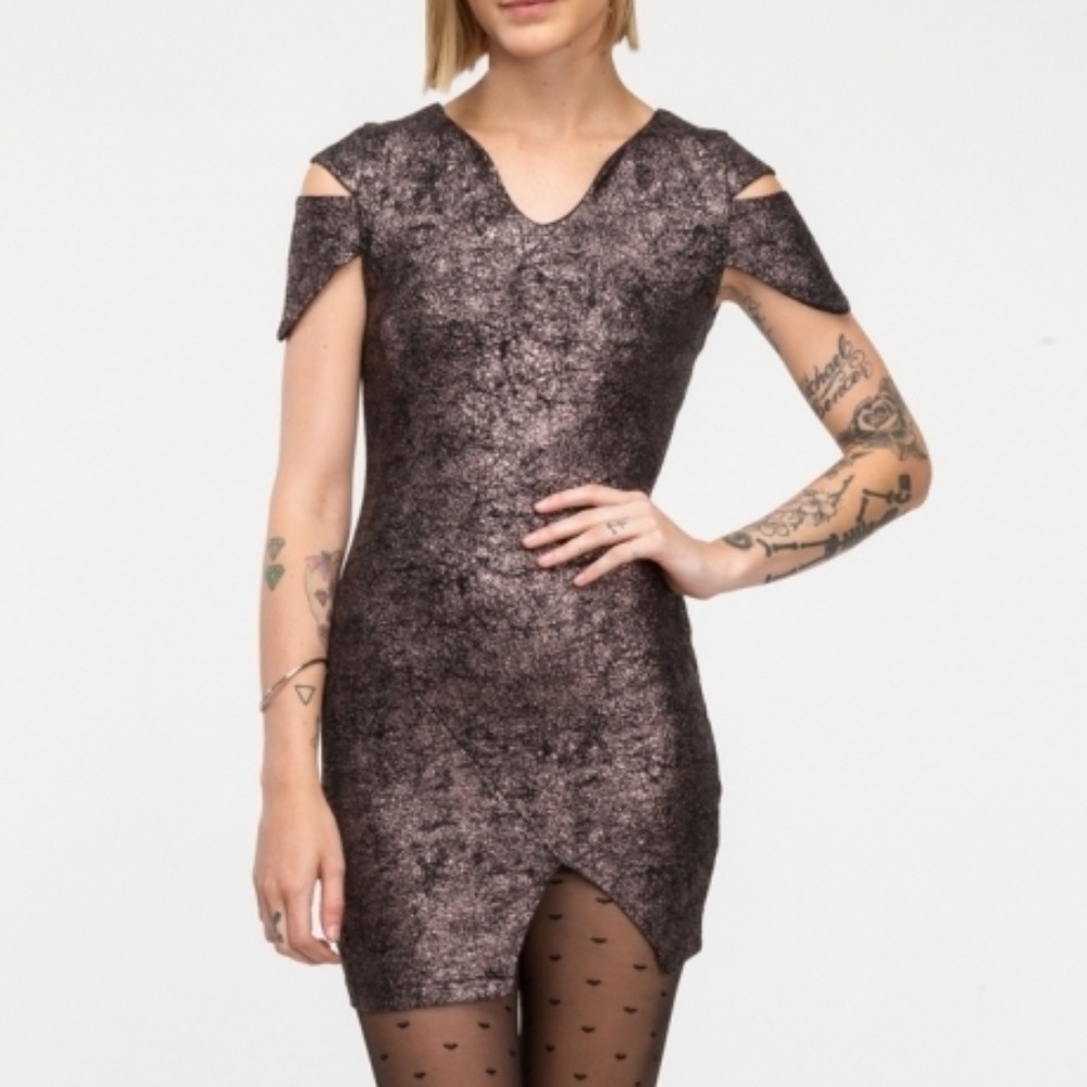 Dark Rose Mini Party Dress